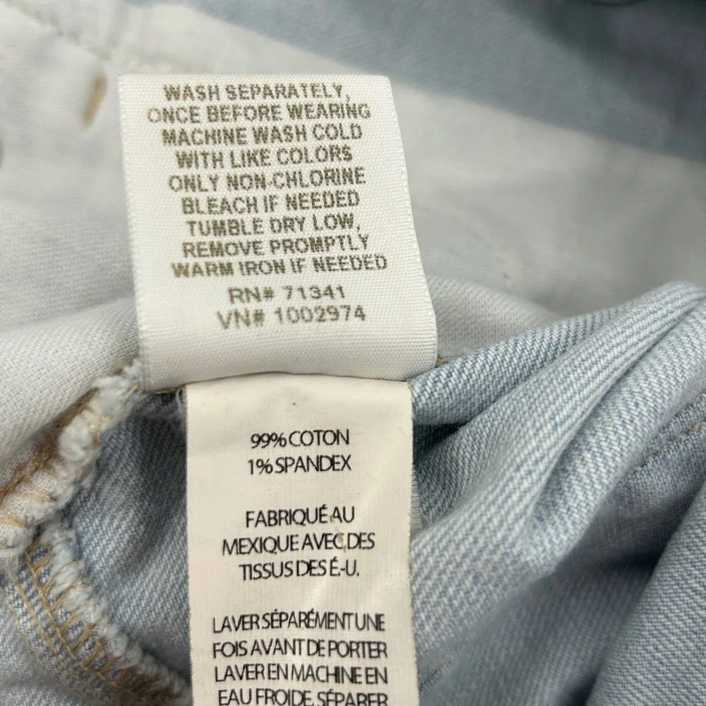 LL Bean Favorite Fit Denim Skirt Light Wash Blue Cotton Blend Size 8 Regular